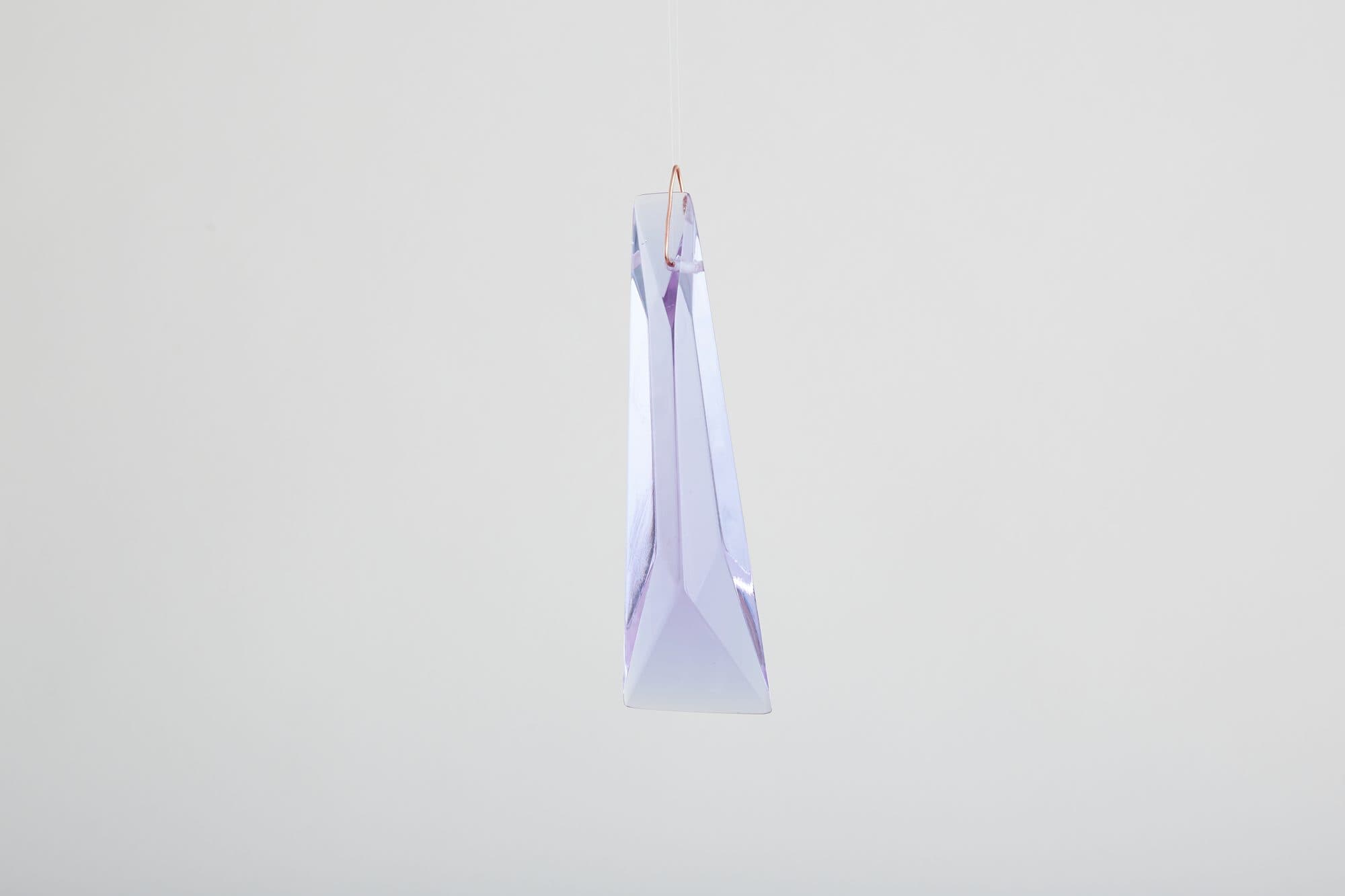 Slim lilac glass ornament by Andrew O. Hughes