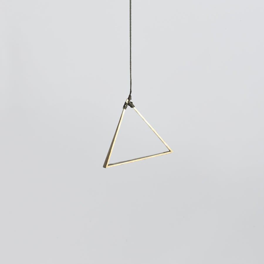 Brass triangle ornament