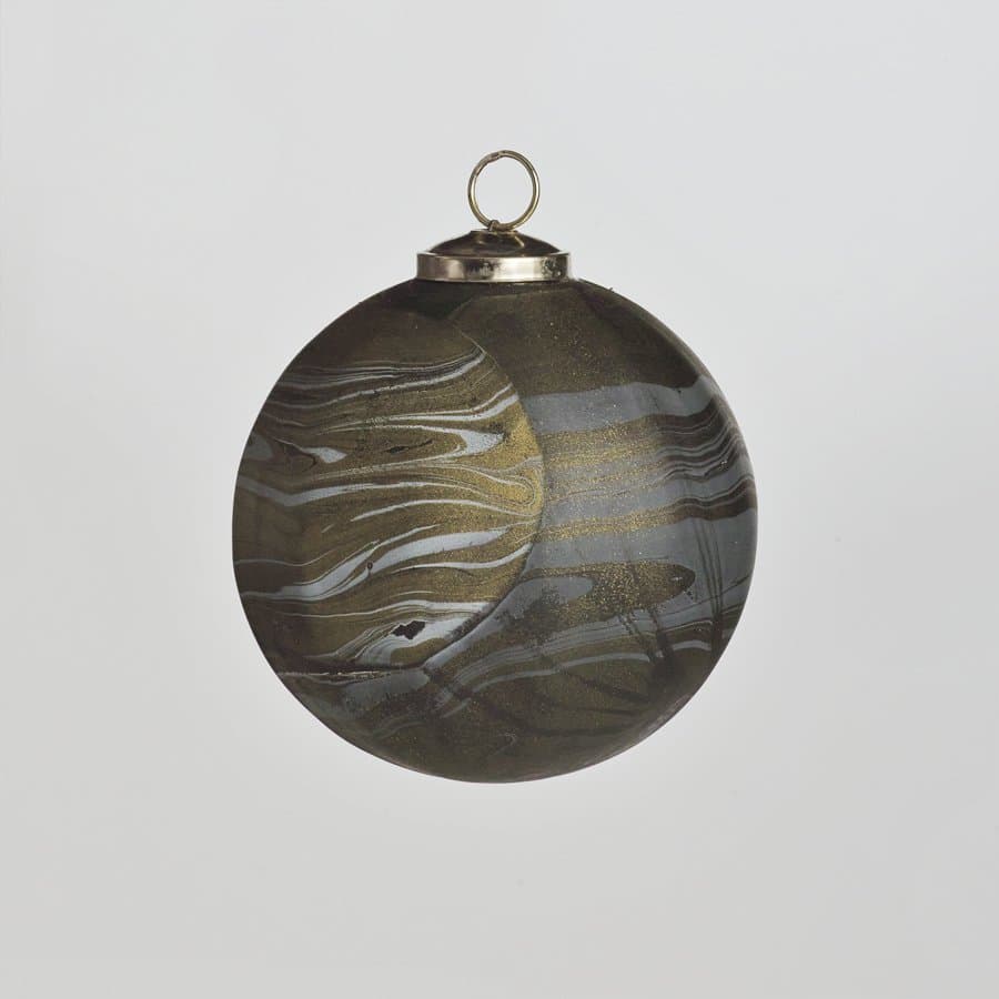 Marbled glass bauble by Calico Wallpaper