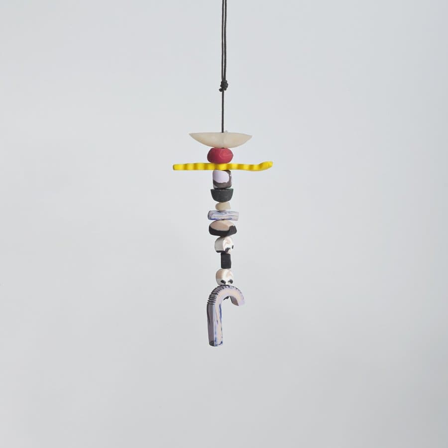 Painted bead totem ornament by Fort Makers