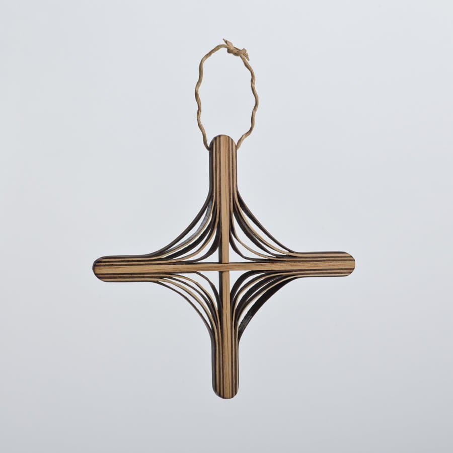 Bentwood cross ornament by Friends and Family