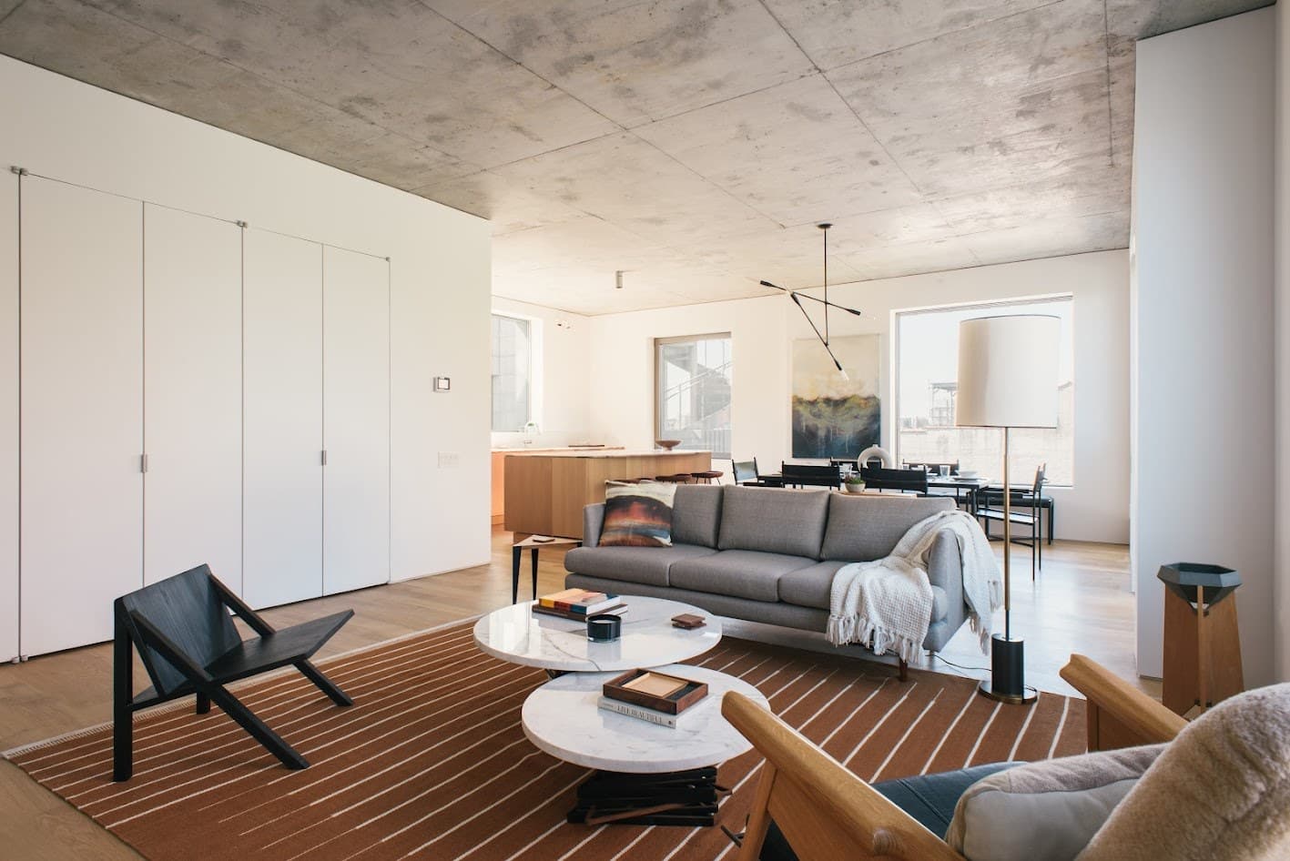 450 Warren living room toward the kitchen